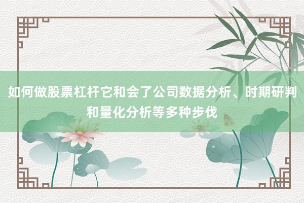 如何做股票杠杆它和会了公司数据分析、时期研判和量化分析等多种步伐